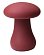 Красный перезаряжаемый клиторальный стимулятор-грибочек Oyster Mushroom